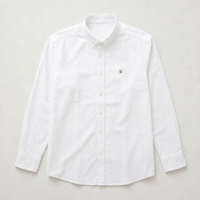 Camisa 50018 Manga larga Blanco para hombre