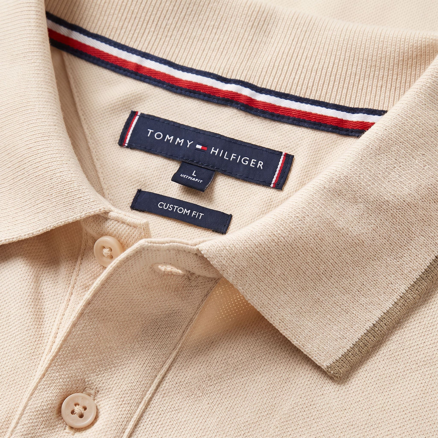 Camiseta 185043 Tipo Polo Crema para hombre
