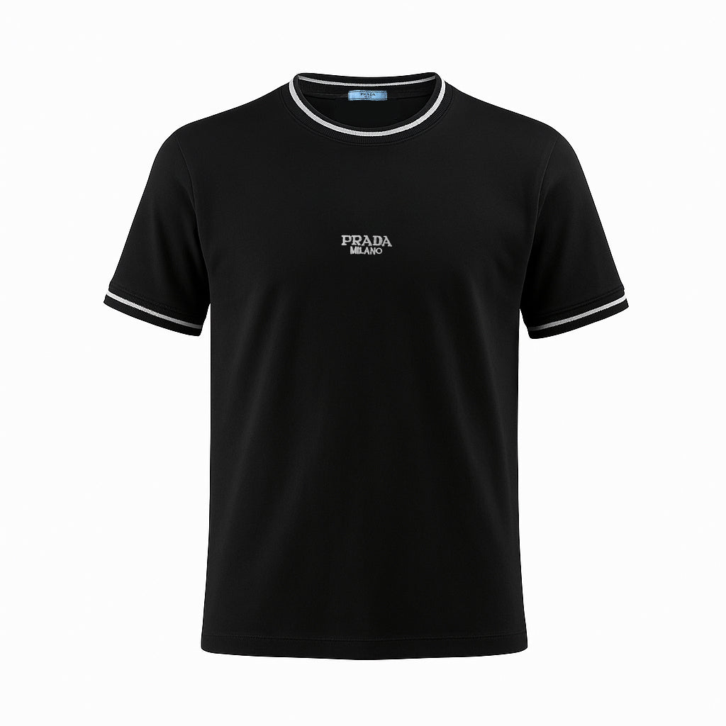 Camiseta 66029 Básica Negra Para Hombre