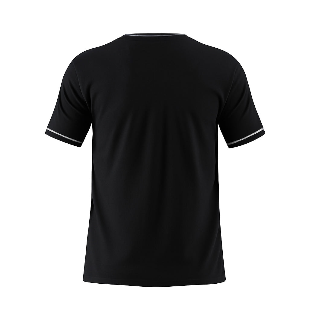 Camiseta 66029 Básica Negra Para Hombre