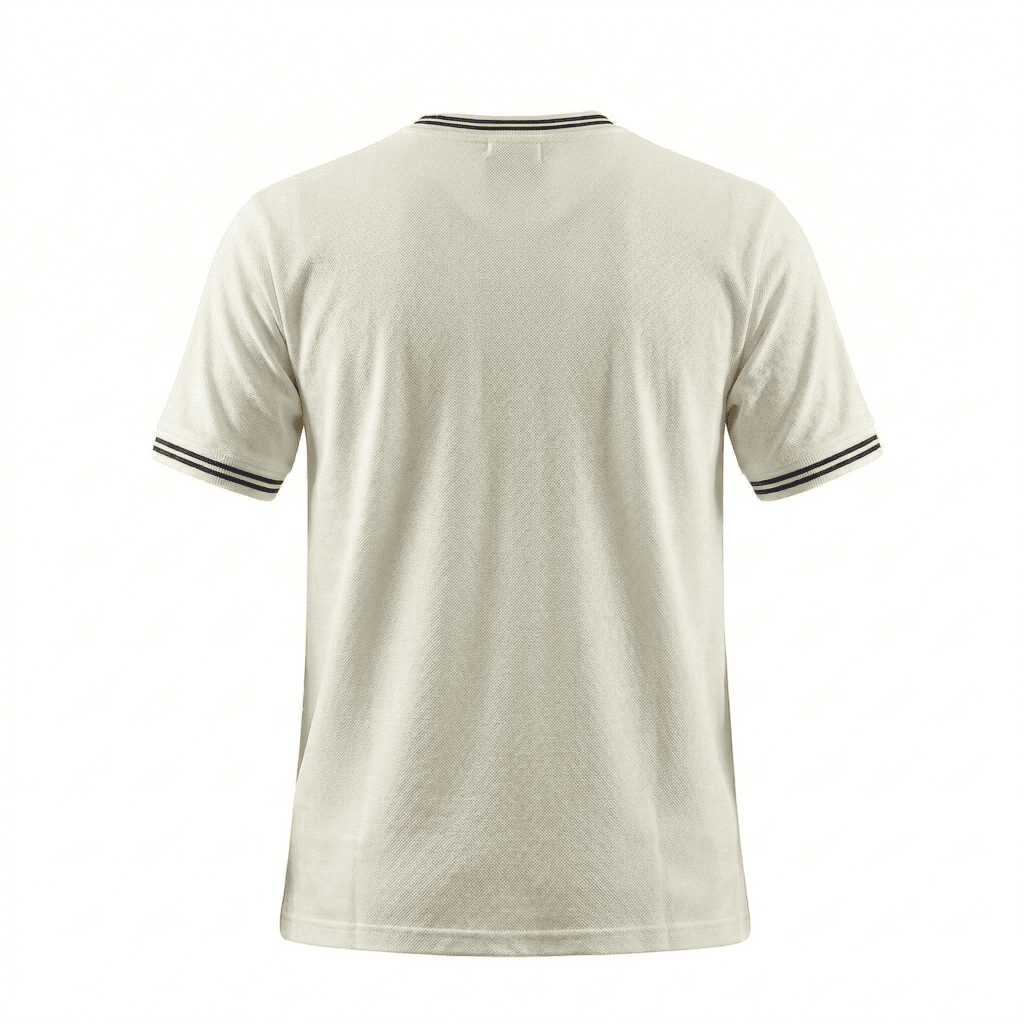Camiseta básica crema para hombre - vista trasera - JDC Luxury Store