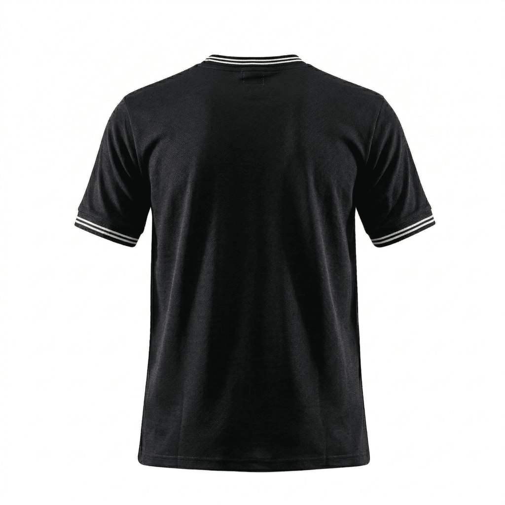 Camiseta básica negra para hombre - vista trasera - JDC Luxury Store