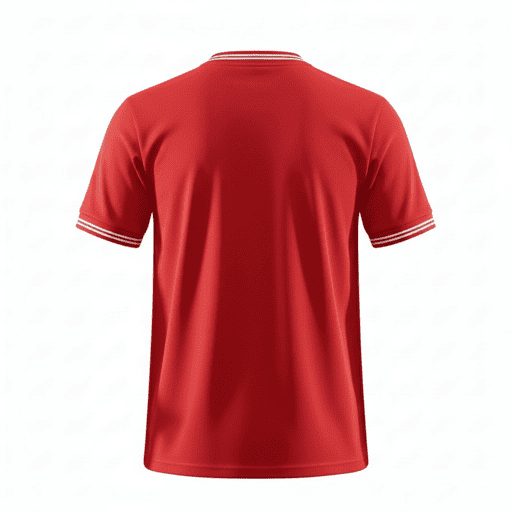 Camiseta básica roja para hombre - vista trasera - JDC Luxury Store