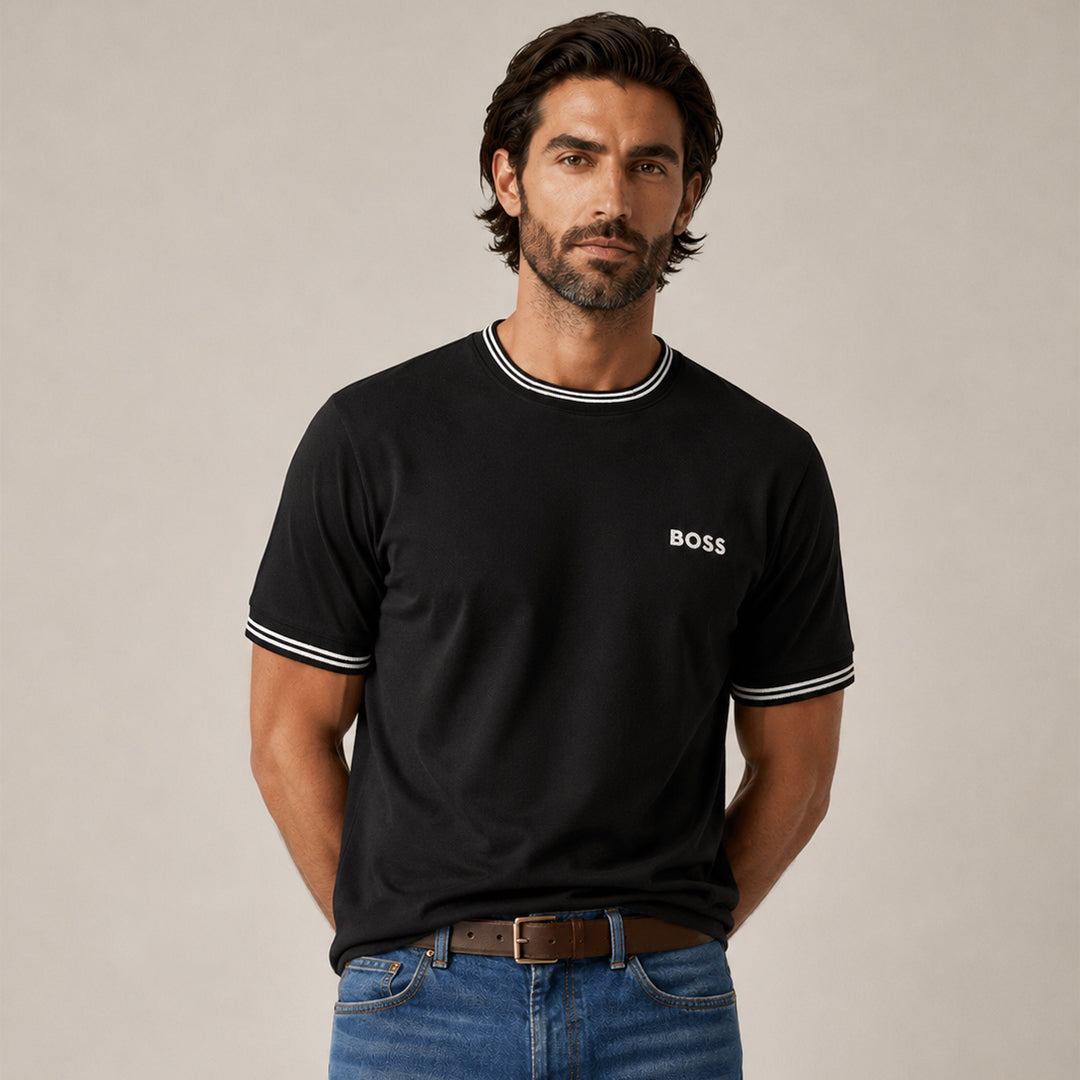 Camiseta 66043 Básica Negra Para Hombre