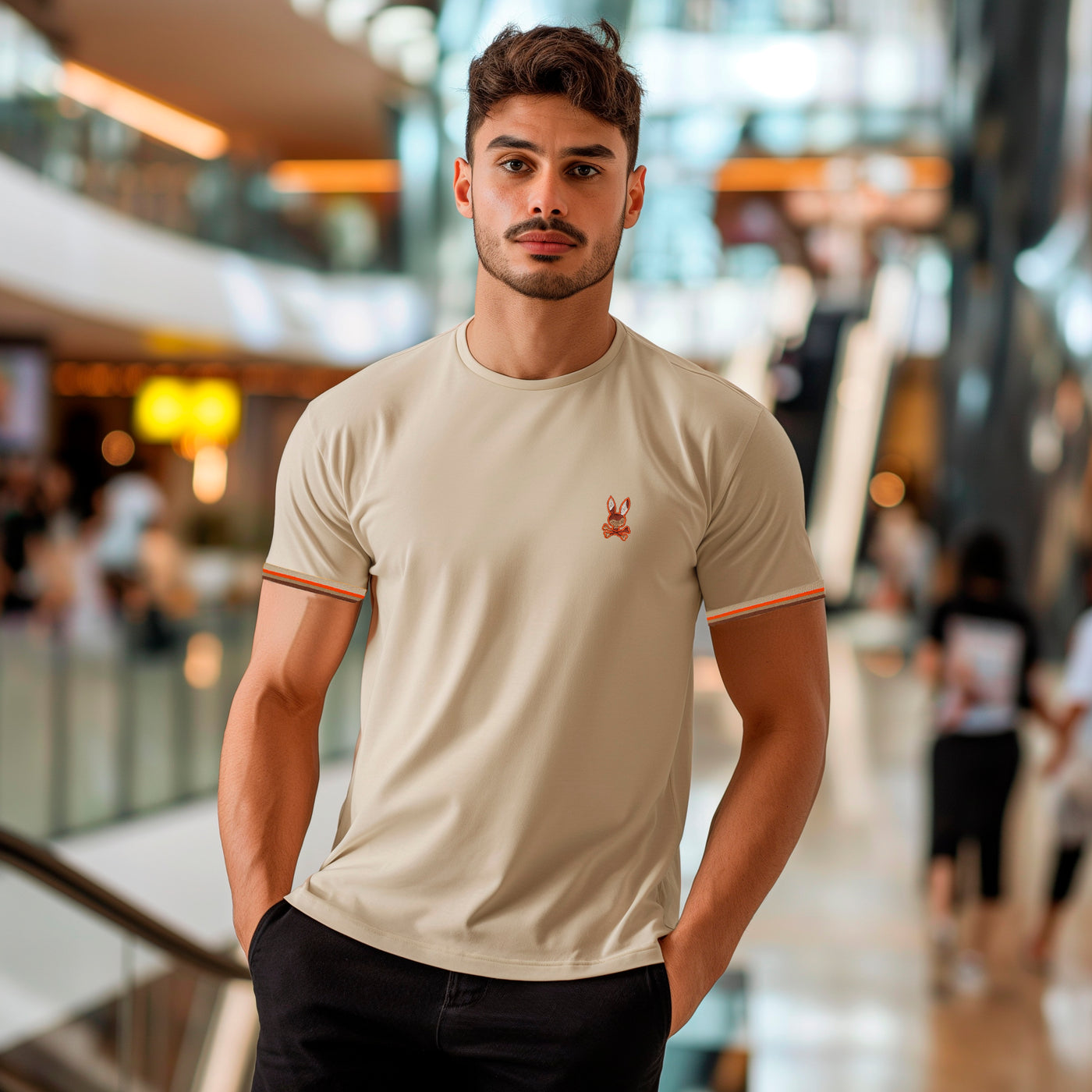 Camiseta básica para hombre - con modelo - JDC Luxury Store