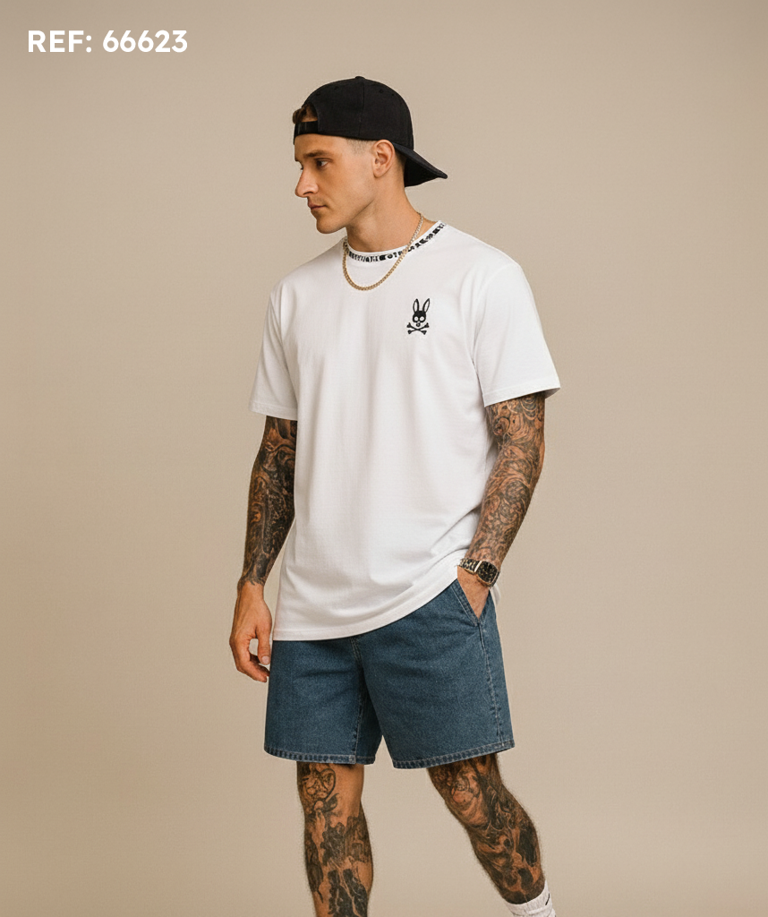 Camiseta 66623 Básica Blanca Para Hombre