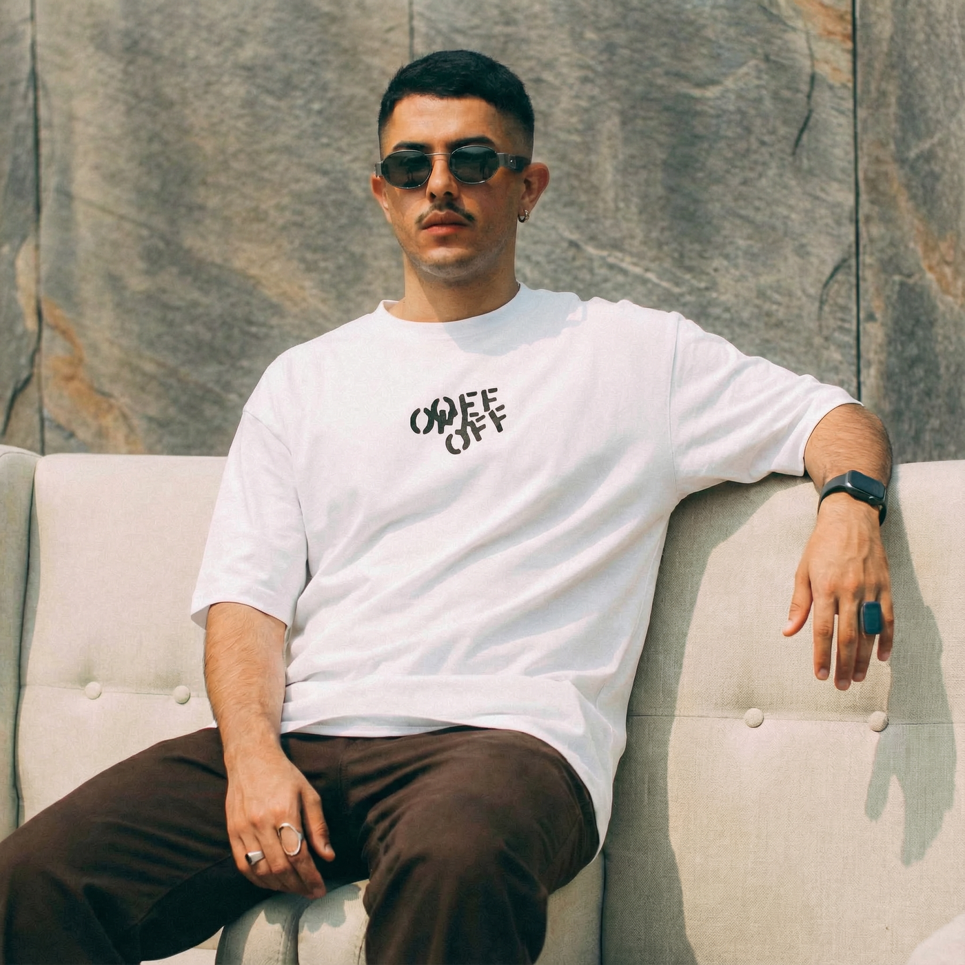 Camiseta estampada blanca para hombre - imagen 2 - JDC Luxury Store