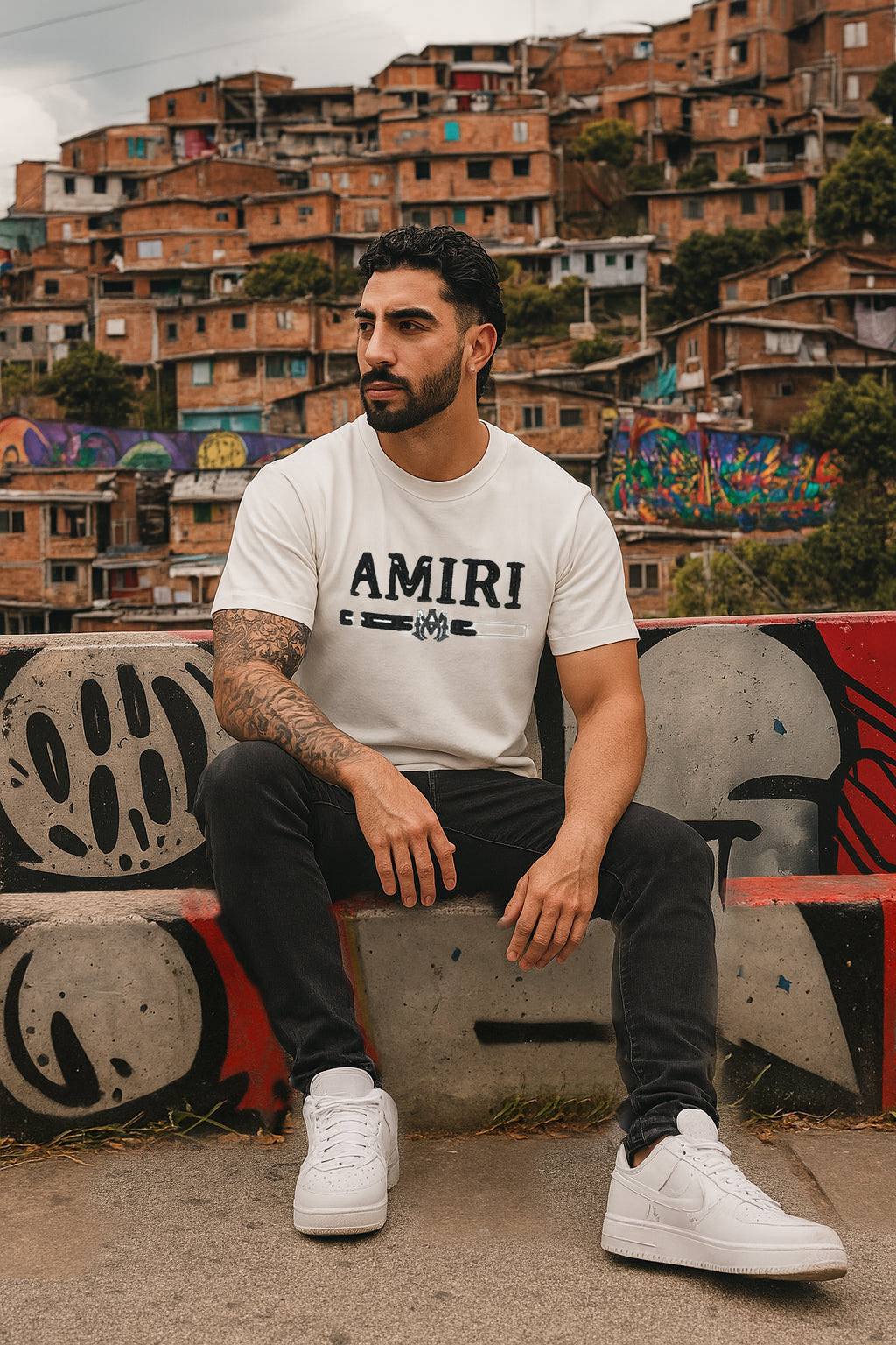 Camiseta 66640  Estampada Crema Para Hombre
