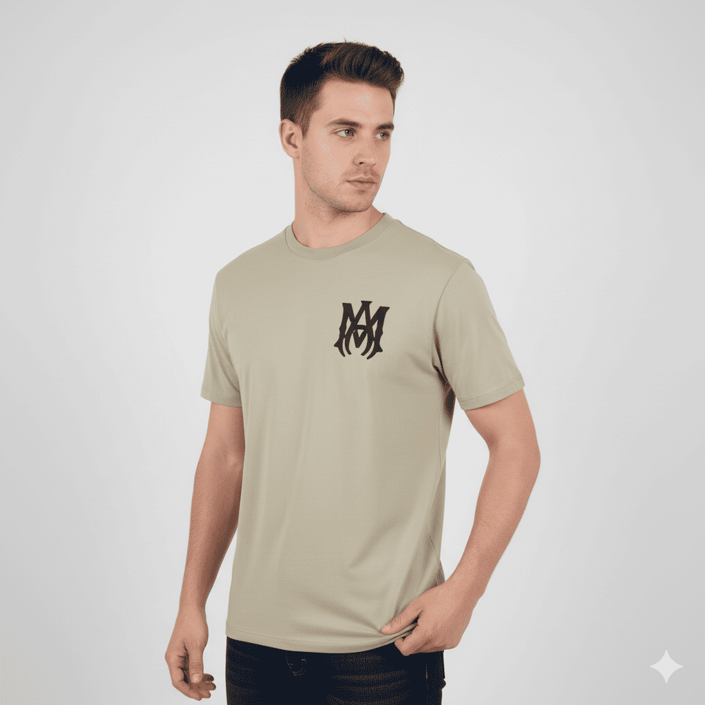 Camiseta estampada verde para hombre - con modelo - JDC Luxury Store