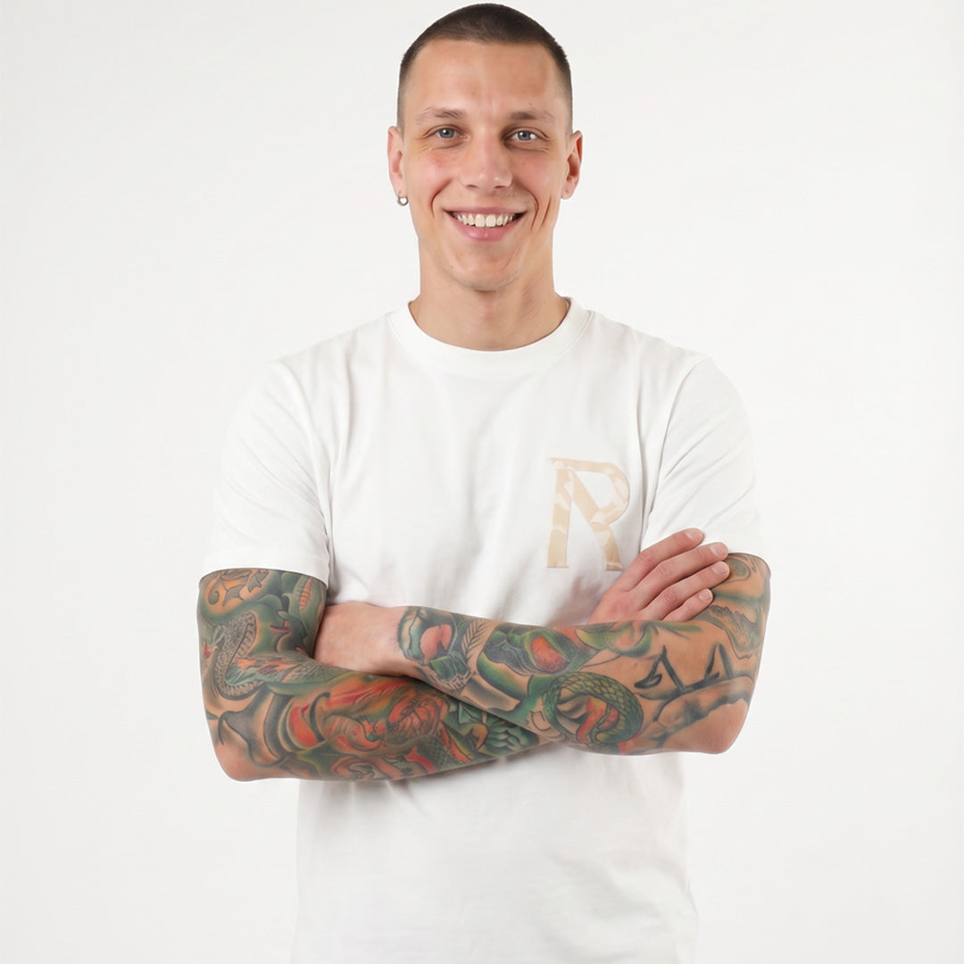 Camiseta 66778 Estampada Blanca Para Hombre