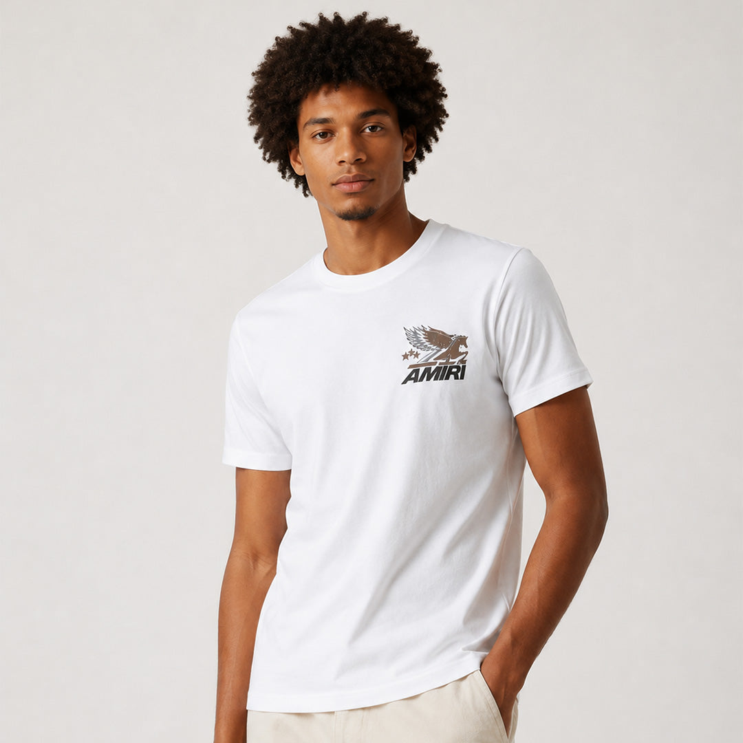 Camiseta 66781 Estampada Blanca Para Hombre