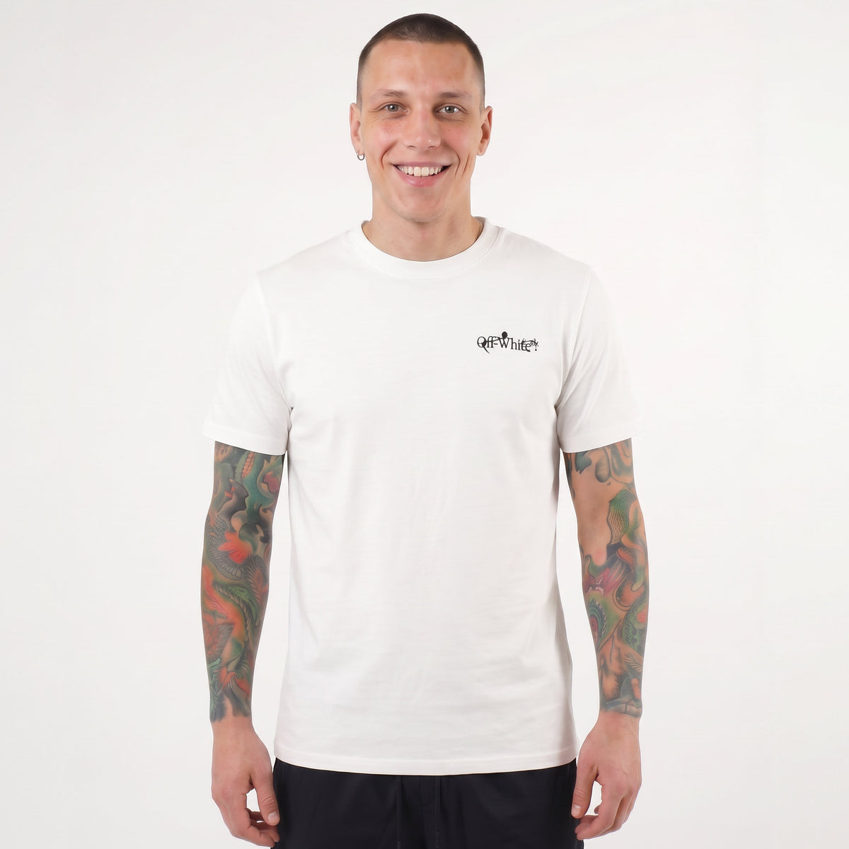 Camiseta 66787 Estampada Blanca Para Hombre