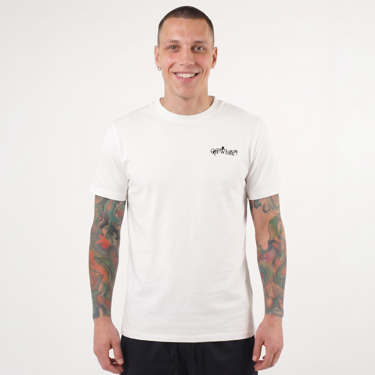 Camiseta 66787 Estampada Blanca Para Hombre
