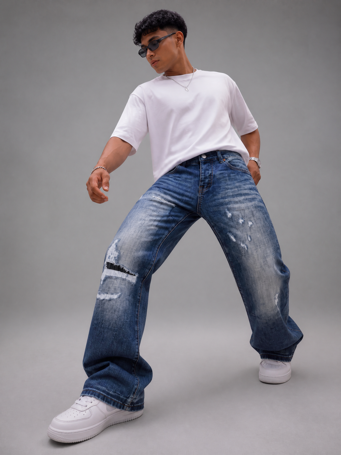 Jean PP PU022L Azul Para Hombre