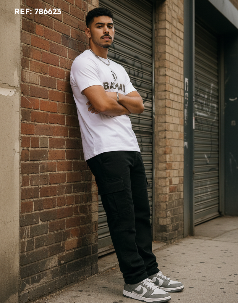 Camiseta estampada blanca para hombre - imagen 2 - JDC Luxury Store