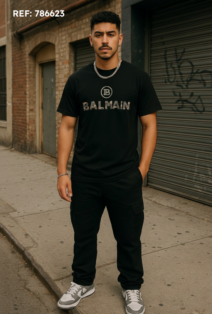 Camiseta estampada negra para hombre - imagen 2 - JDC Luxury Store