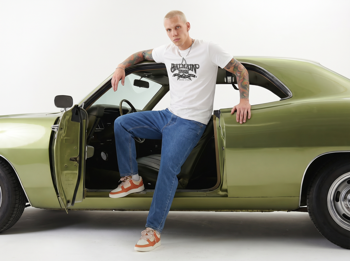 Camiseta 786626 Estampada Blanca Para Hombre