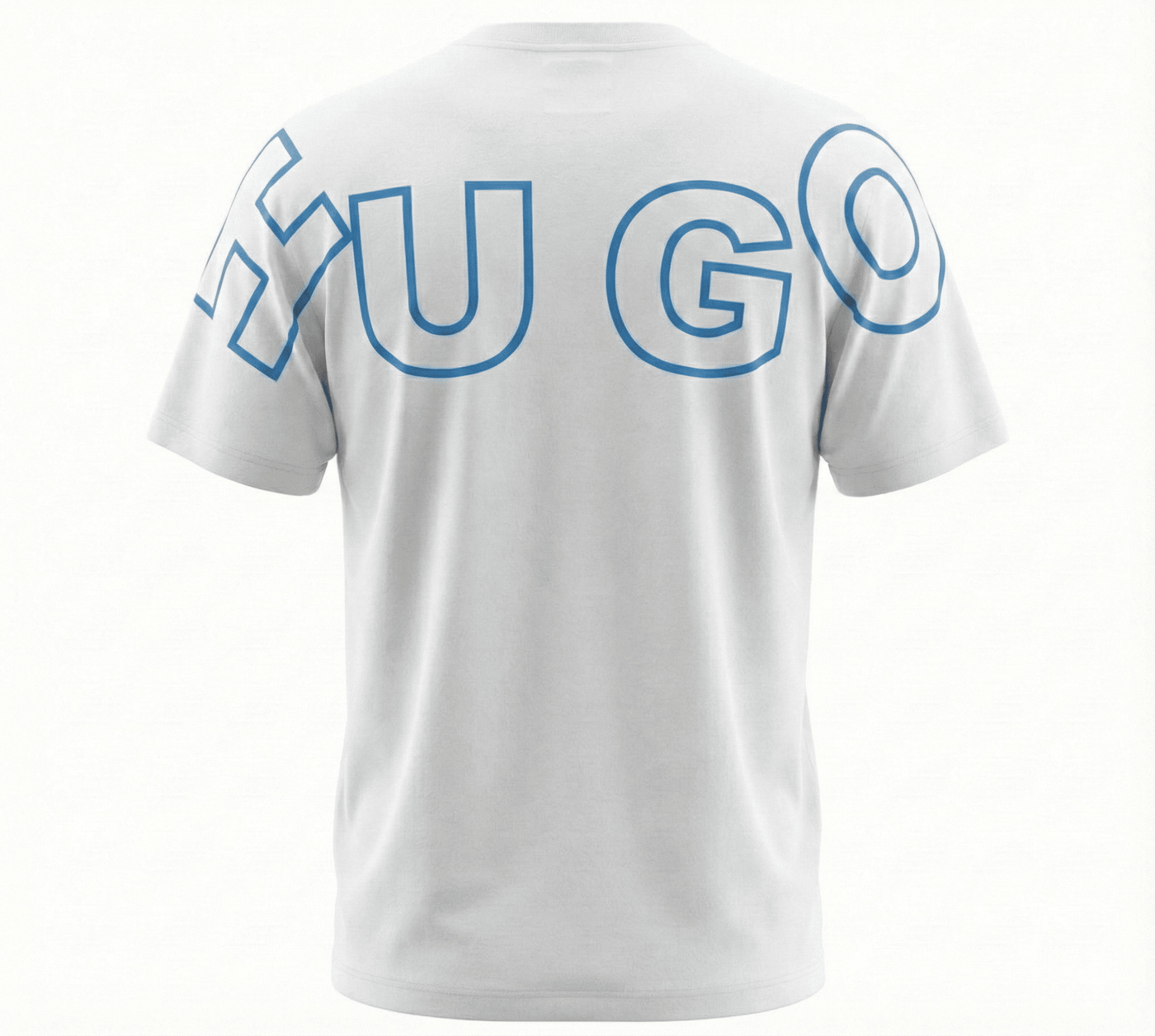 Camiseta estampada blanca para hombre - vista trasera - JDC Luxury Store