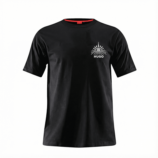 Camiseta estampada negra para hombre - JDC Luxury Store