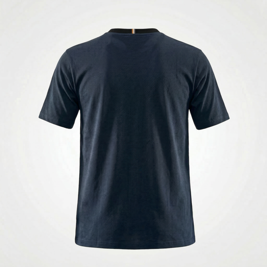 Camiseta básica azul oscuro para hombre - vista trasera - JDC Luxury Store