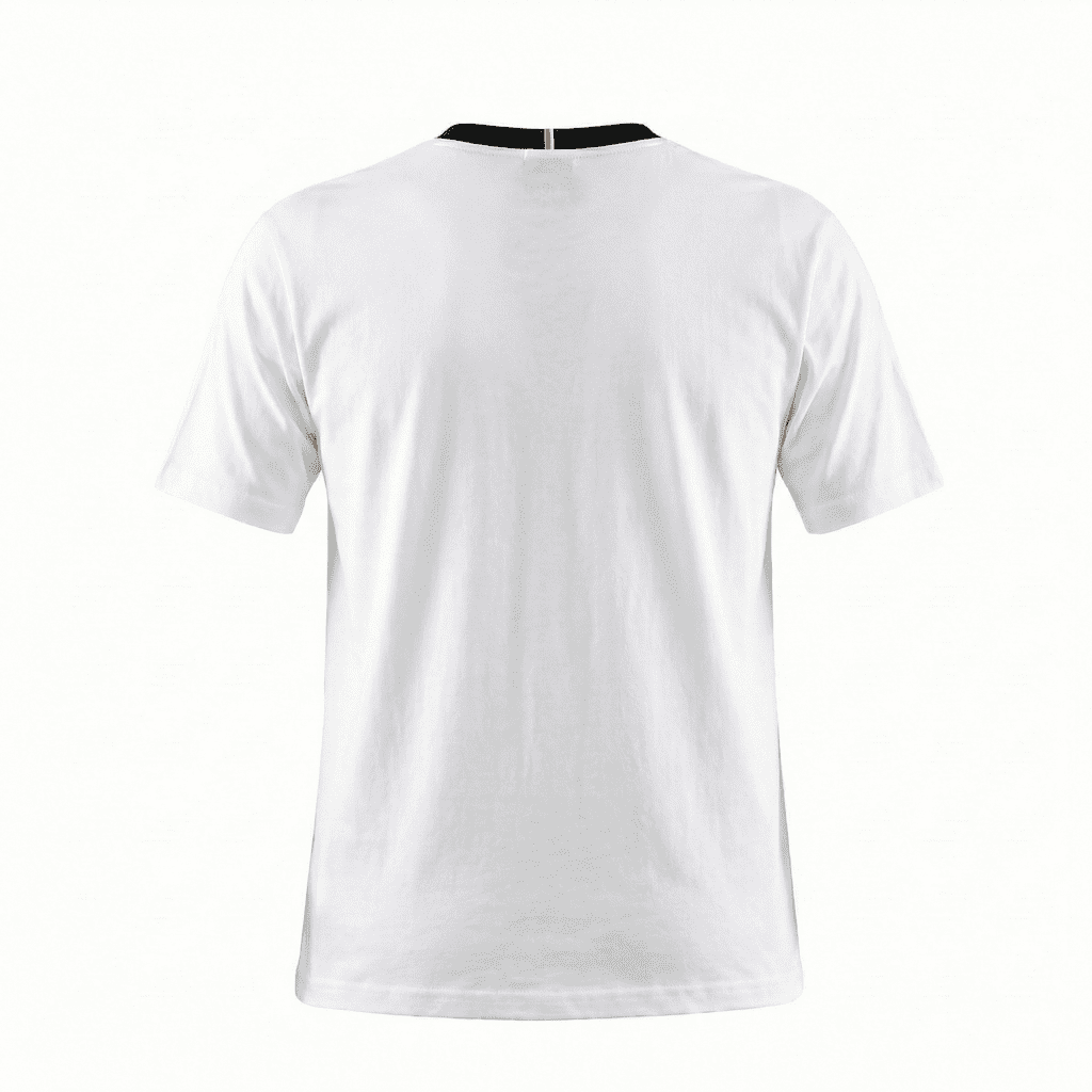 Camiseta básica blanca para hombre - vista trasera - JDC Luxury Store