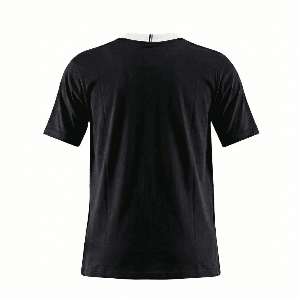 Camiseta básica negra para hombre - vista trasera - JDC Luxury Store