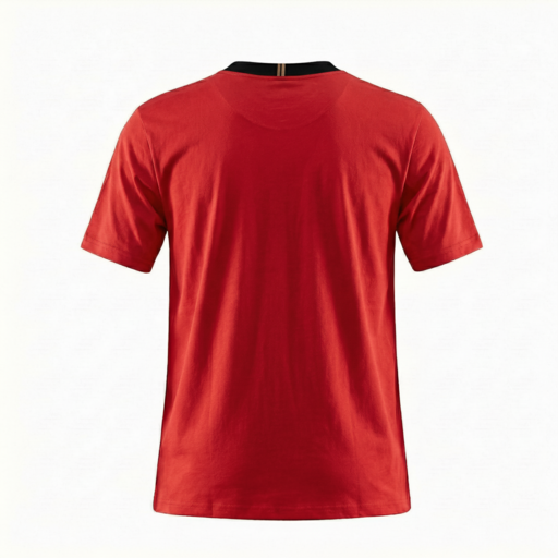 Camiseta básica roja para hombre - vista trasera - JDC Luxury Store