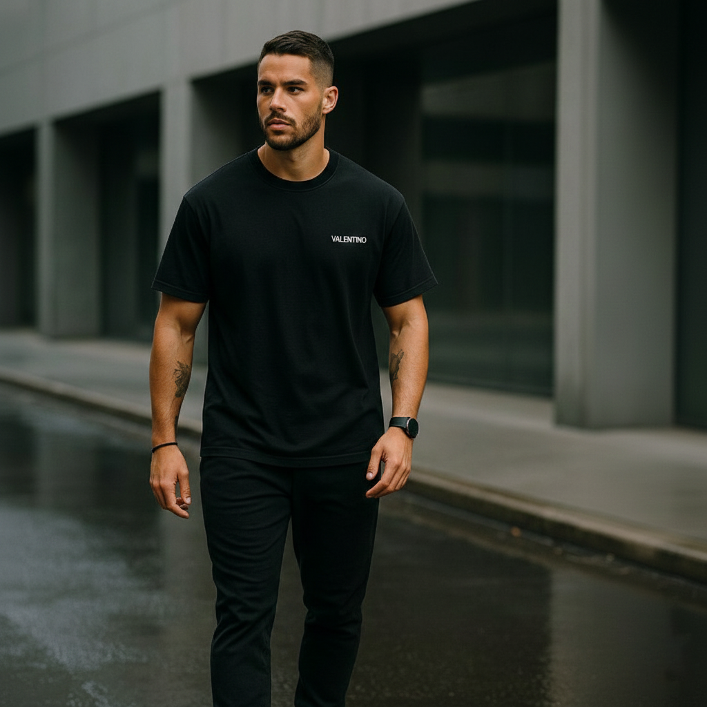 Camiseta 786749 Básica Negra Para Hombre