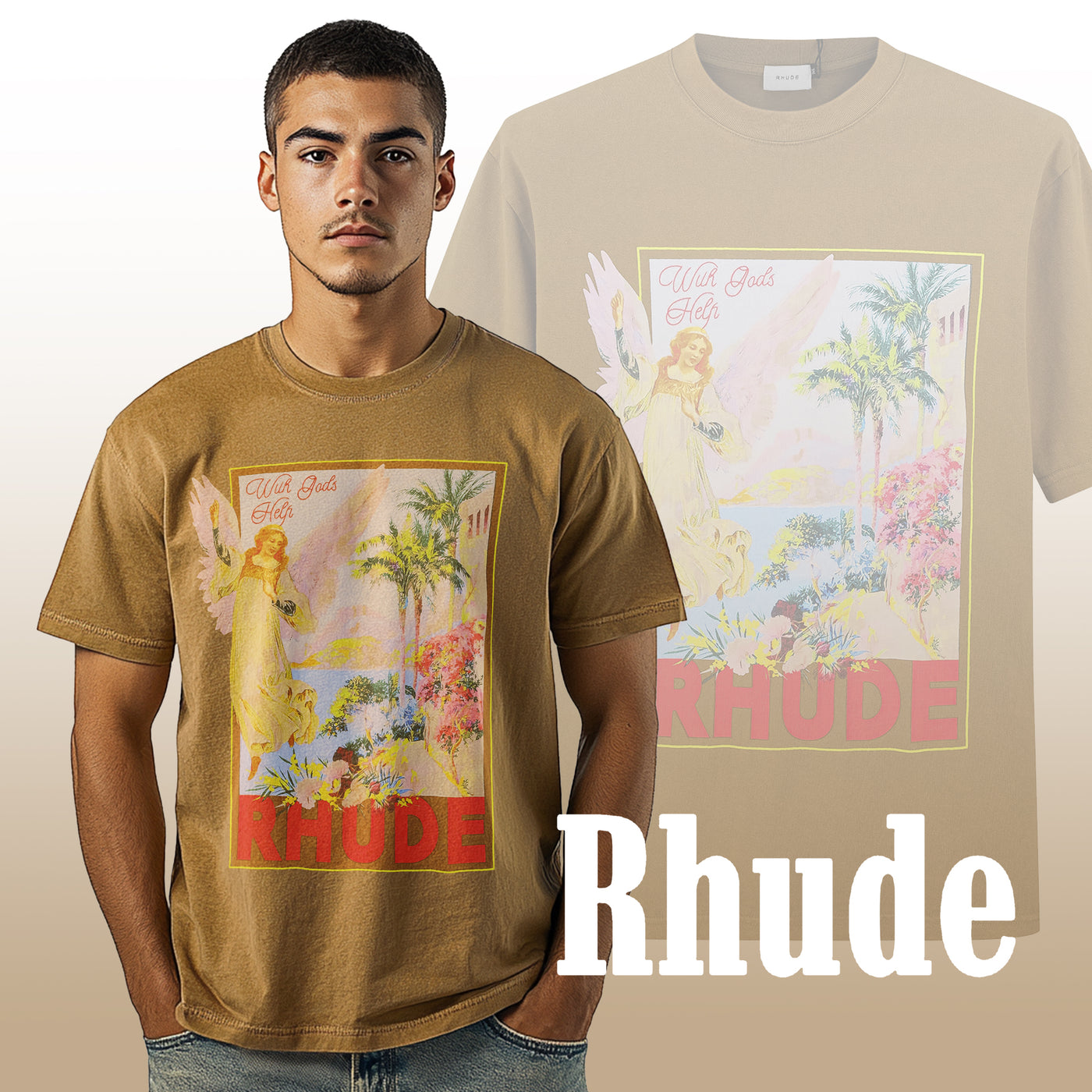 Camiseta 866516 Estampada Pickling Brown Para Hombre