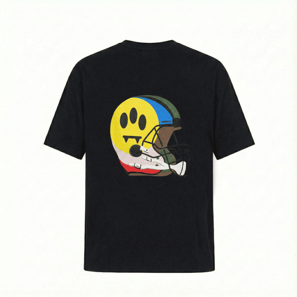 Camiseta oversize negra para hombre - vista trasera - JDC Luxury Store