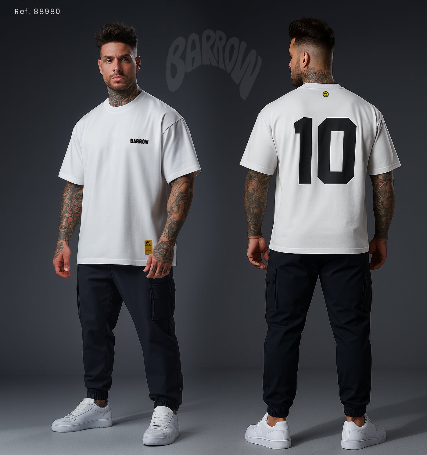 Camiseta oversize blanca para hombre - imagen 2 - JDC Luxury Store
