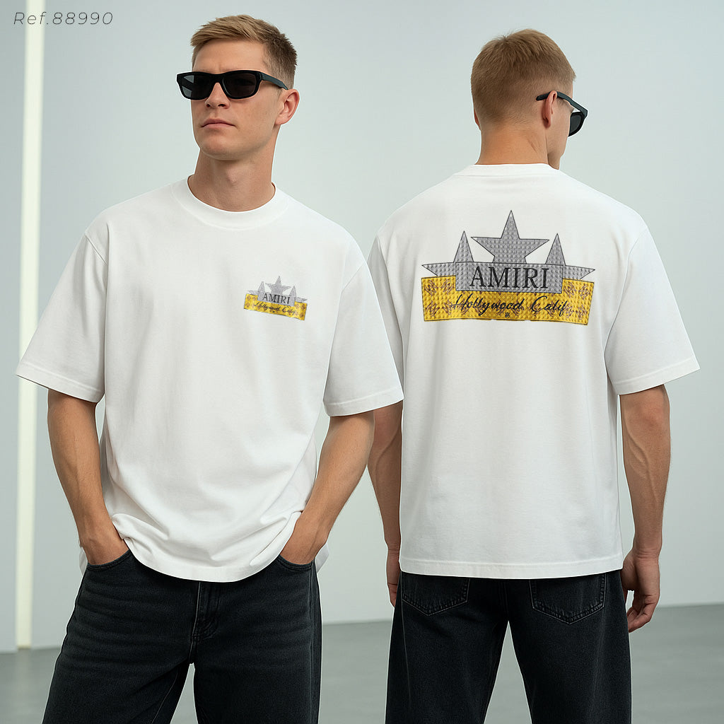 Camiseta 88990 Oversize Blanca Para Hombre