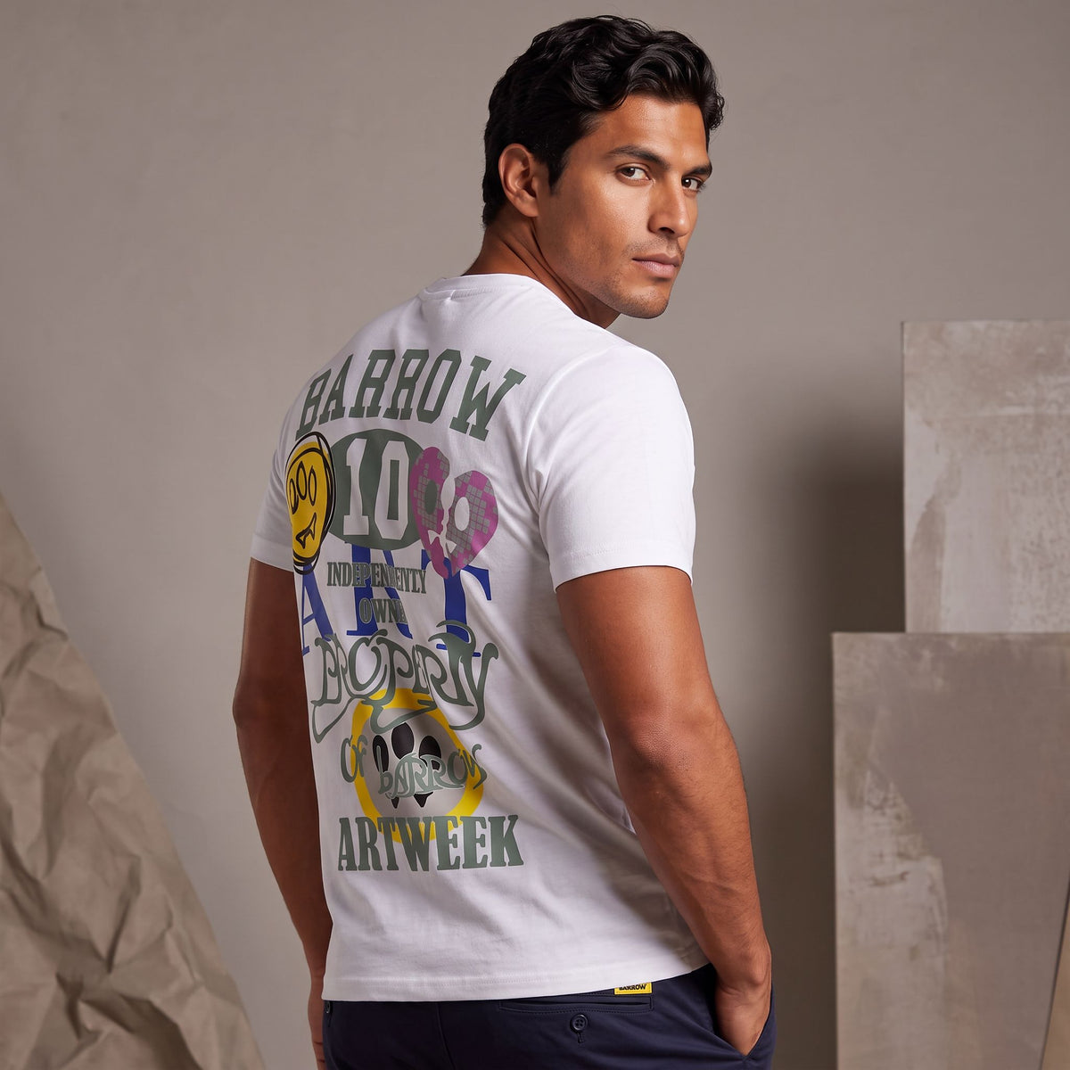 Camiseta 661121 Estampada Blanco para hombre