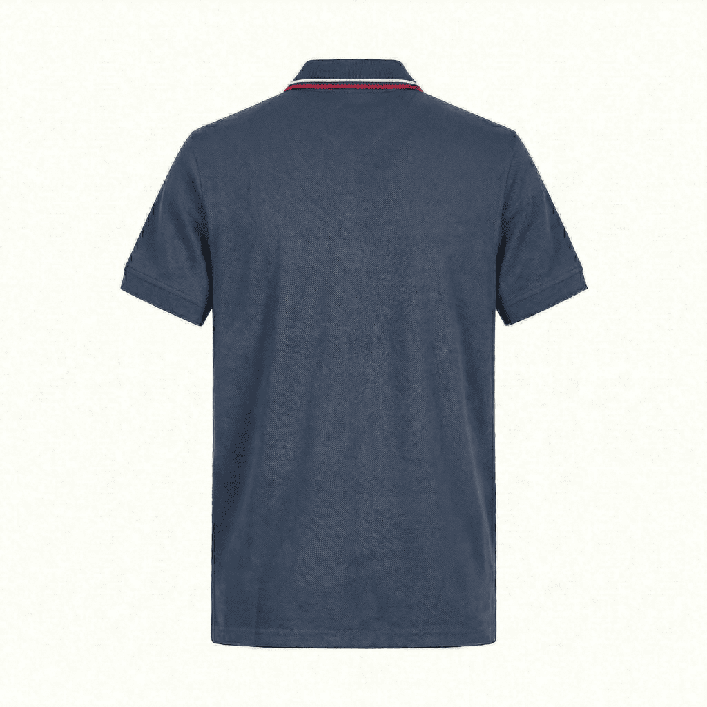Polo azul oscuro para hombre - vista trasera - JDC Luxury Store