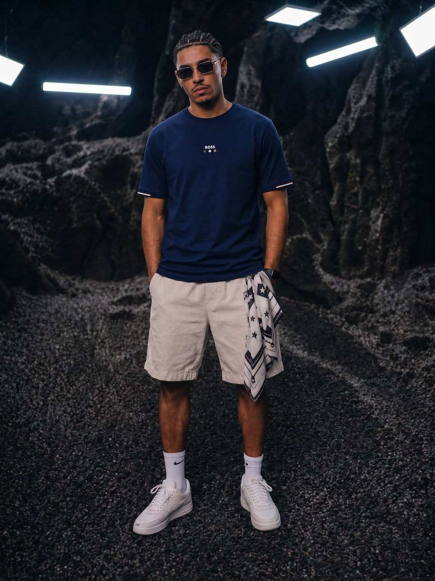 Camiseta 921036 Básica Azul Oscuro Para Hombre
