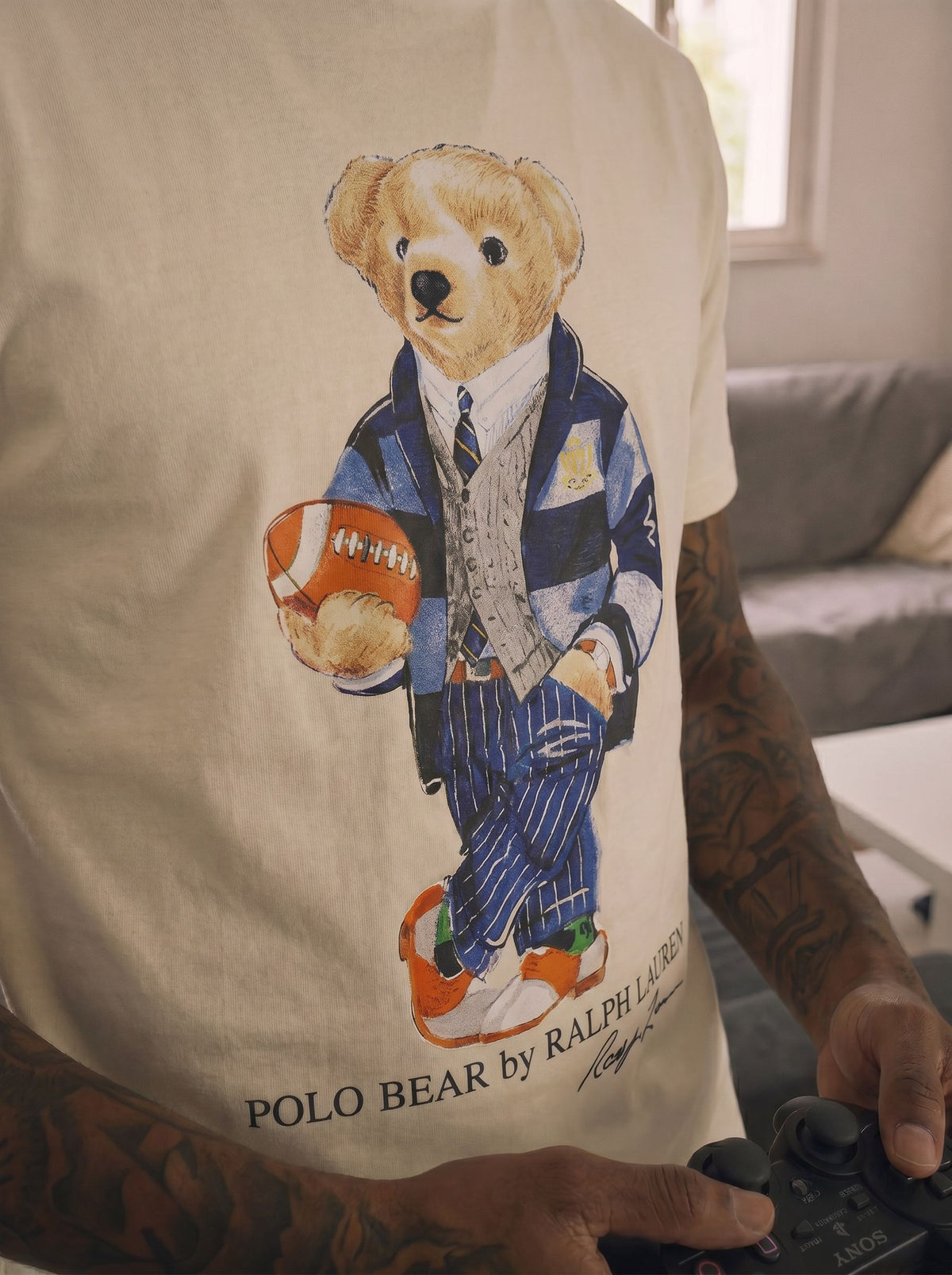 Camiseta 786891 Estampadas Crema para hombre