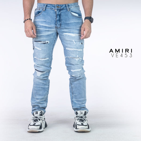 Jean AMIRI VE453 Azul para hombre