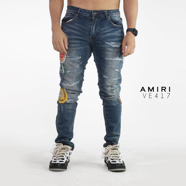 Jean AMIRI VE417 Azul para hombre