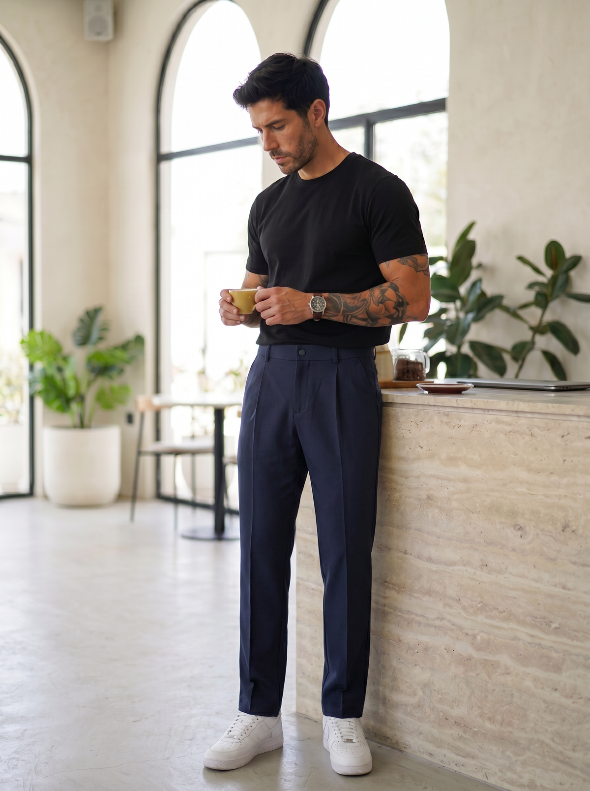 Pantalon 25D654-1 Azul Oscuro para hombre