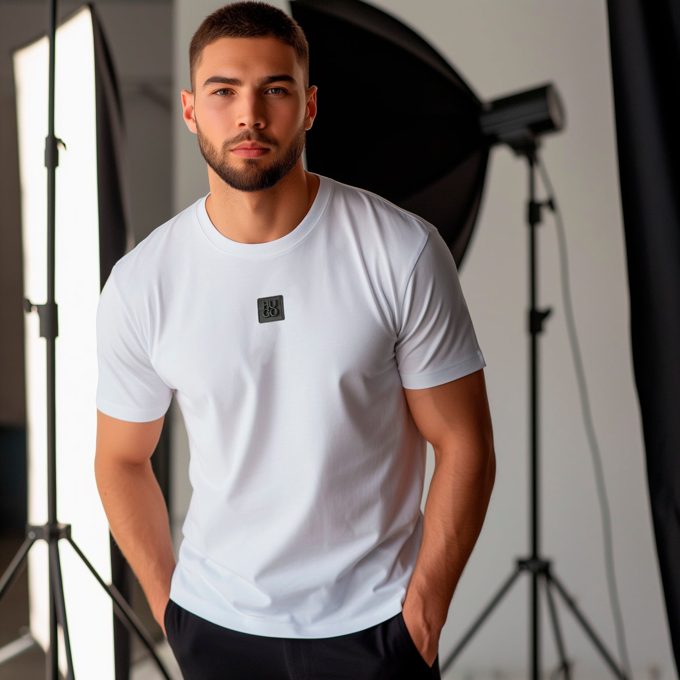 Camiseta básica blanco para hombre - imagen 2 - JDC Luxury Store