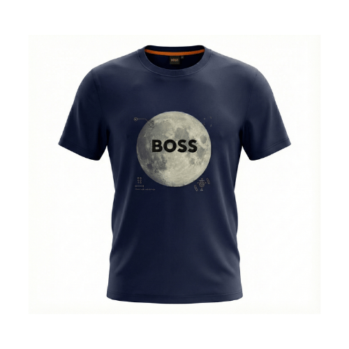 Camiseta estampada azul oscuro para hombre - JDC Luxury Store