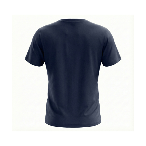 Camiseta estampada azul oscuro para hombre - vista trasera - JDC Luxury Store