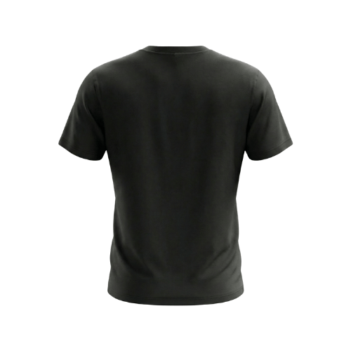 Camiseta estampada negra para hombre - vista trasera - JDC Luxury Store