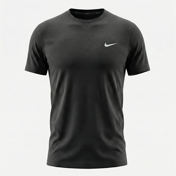 Camiseta Deportiva 10V1L-2 Básica Negra Para Hombre