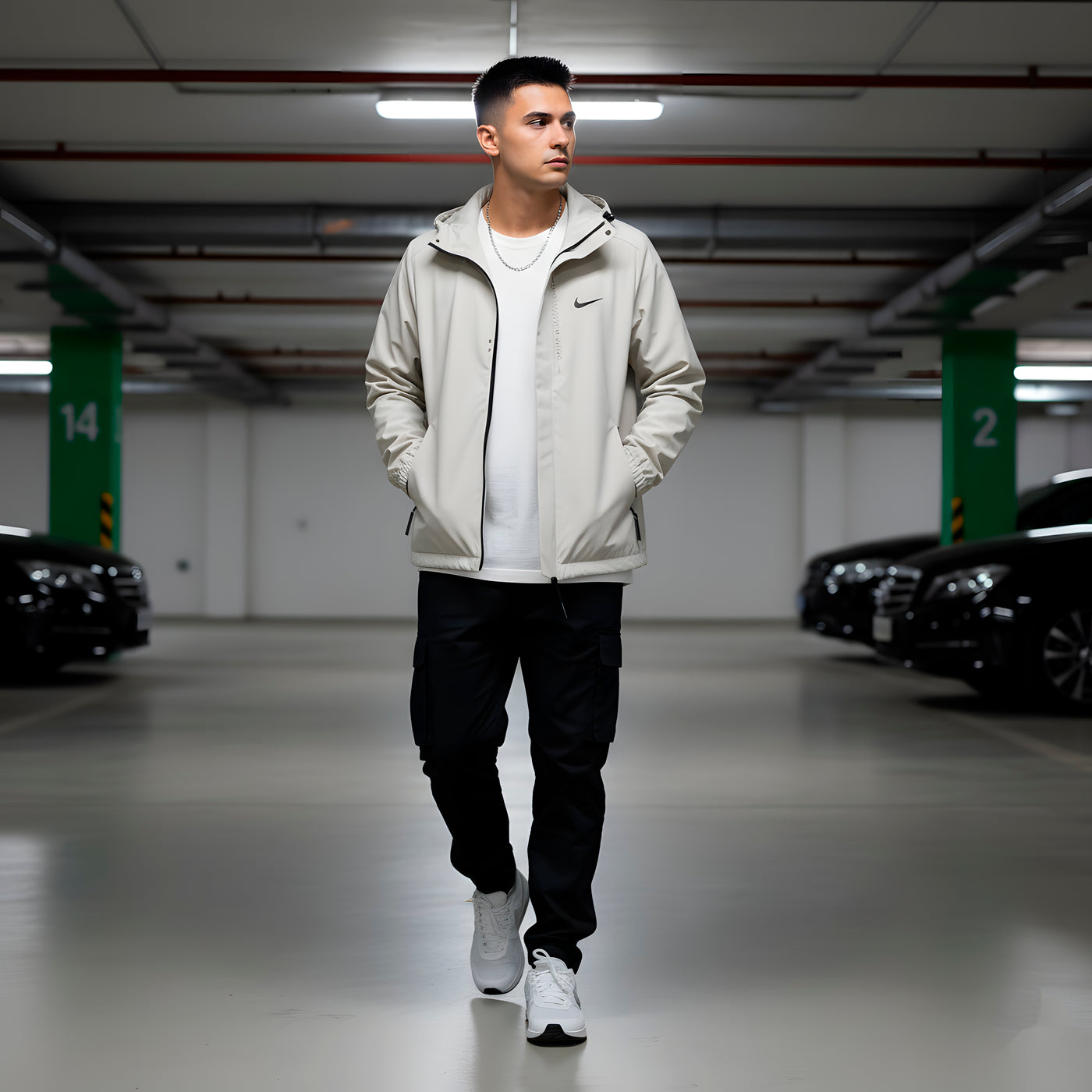 Chaqueta Deportiva Blanca Para Hombre Ref. CHA10
