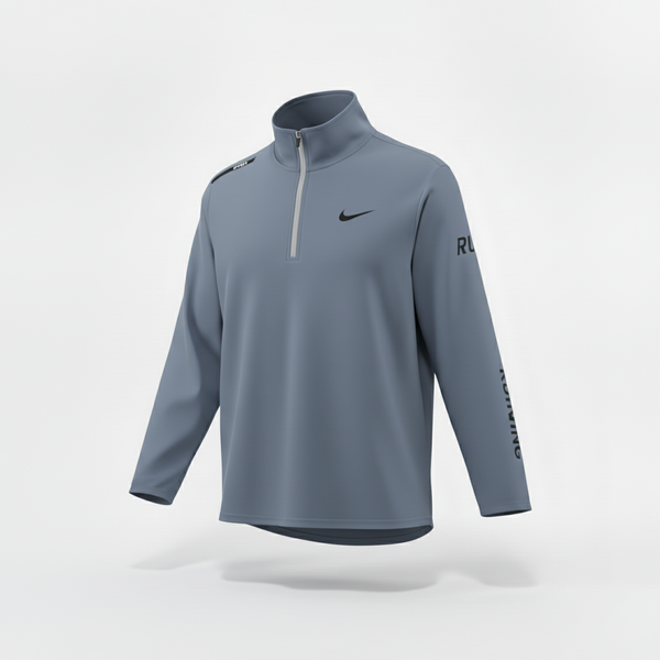 Camiseta Manga Larga Deportiva Gris Oscuro Para Hombre Ref. CML02