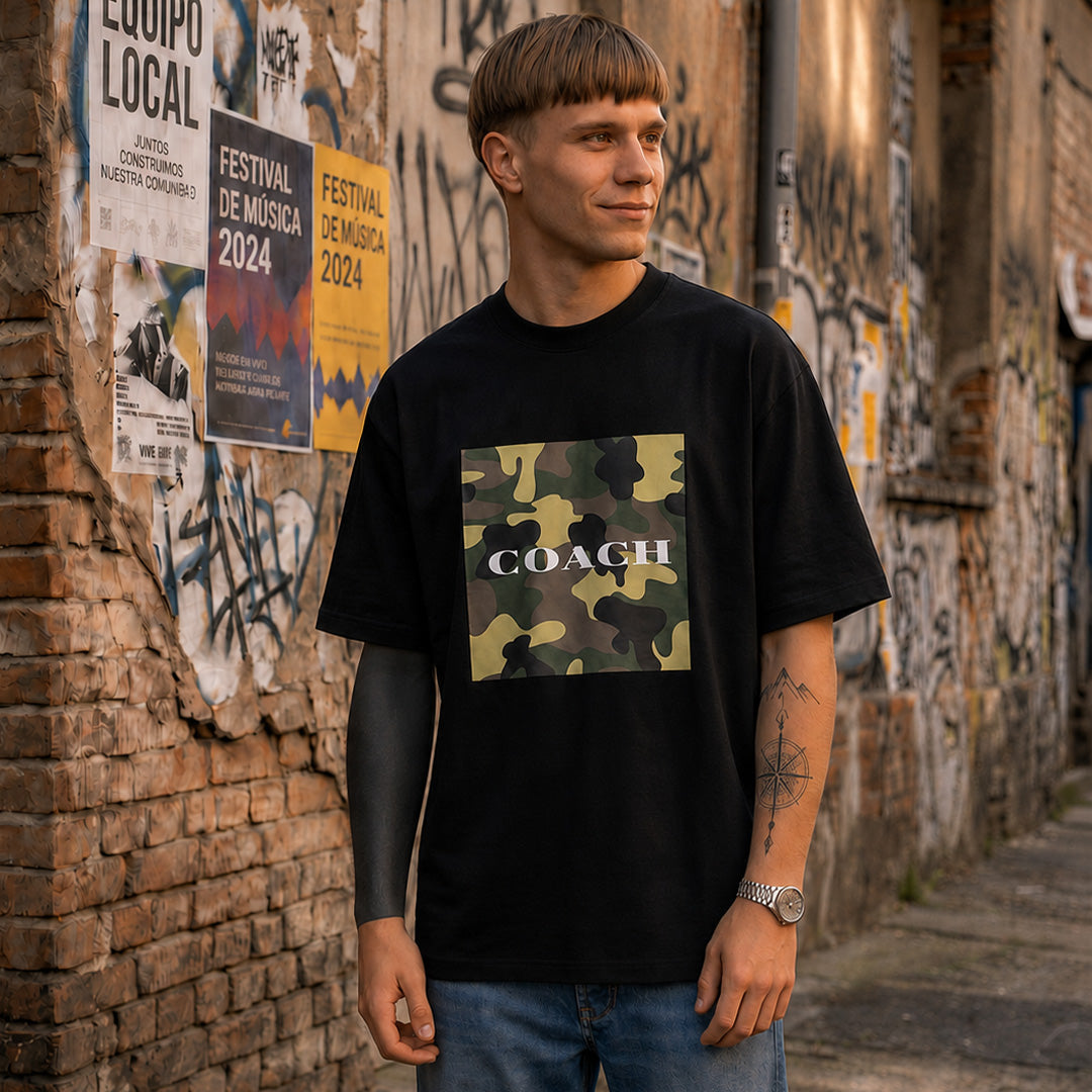 Camiseta 788410 Oversize Negra Para Hombre