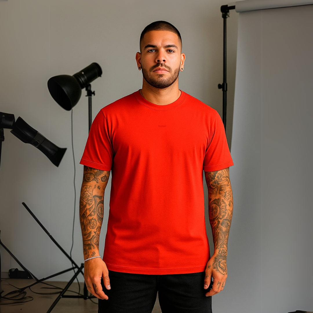 Camiseta básica roja para hombre - imagen 2 - JDC Luxury Store