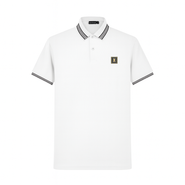 Camiseta BU106# Tipo Polo Blanca Para Hombre