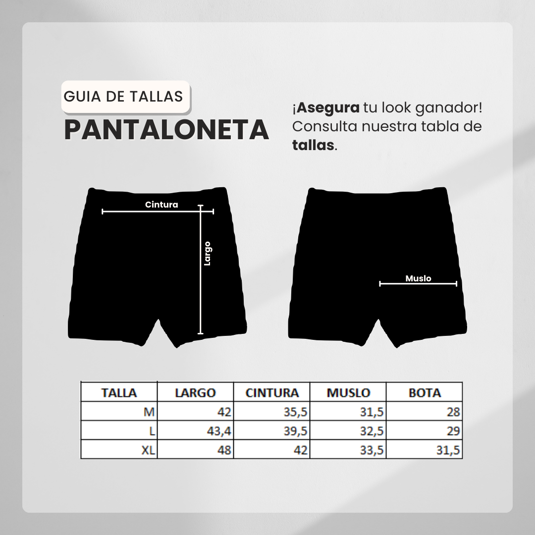 Guía de tallas Pantaloneta Deportiva Azul Oscuro Para Hombre Ref. PAN09